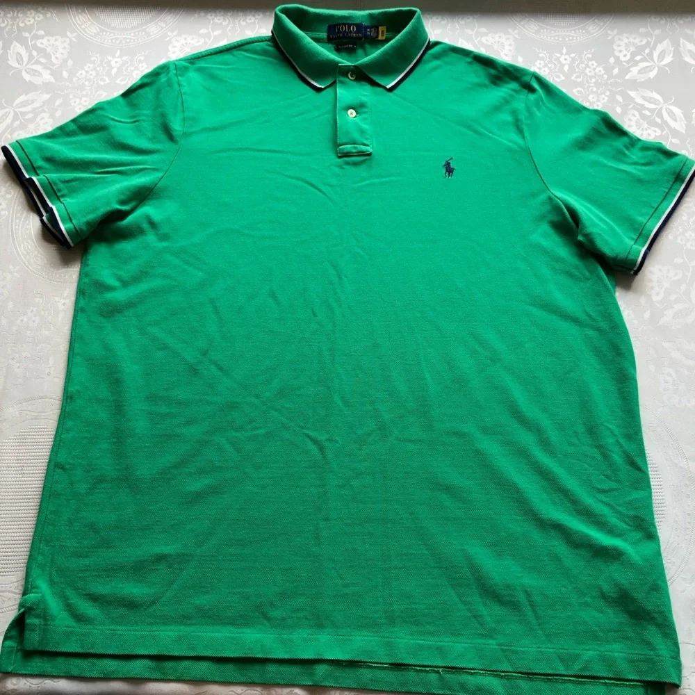 Polo Ralph Lauren Kelly Green Polo Shirt Men’s Size XL Classic-Fit Golf Casual